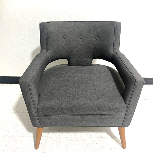 CLUB CHAIR, GREY MID CENTURY MODERN