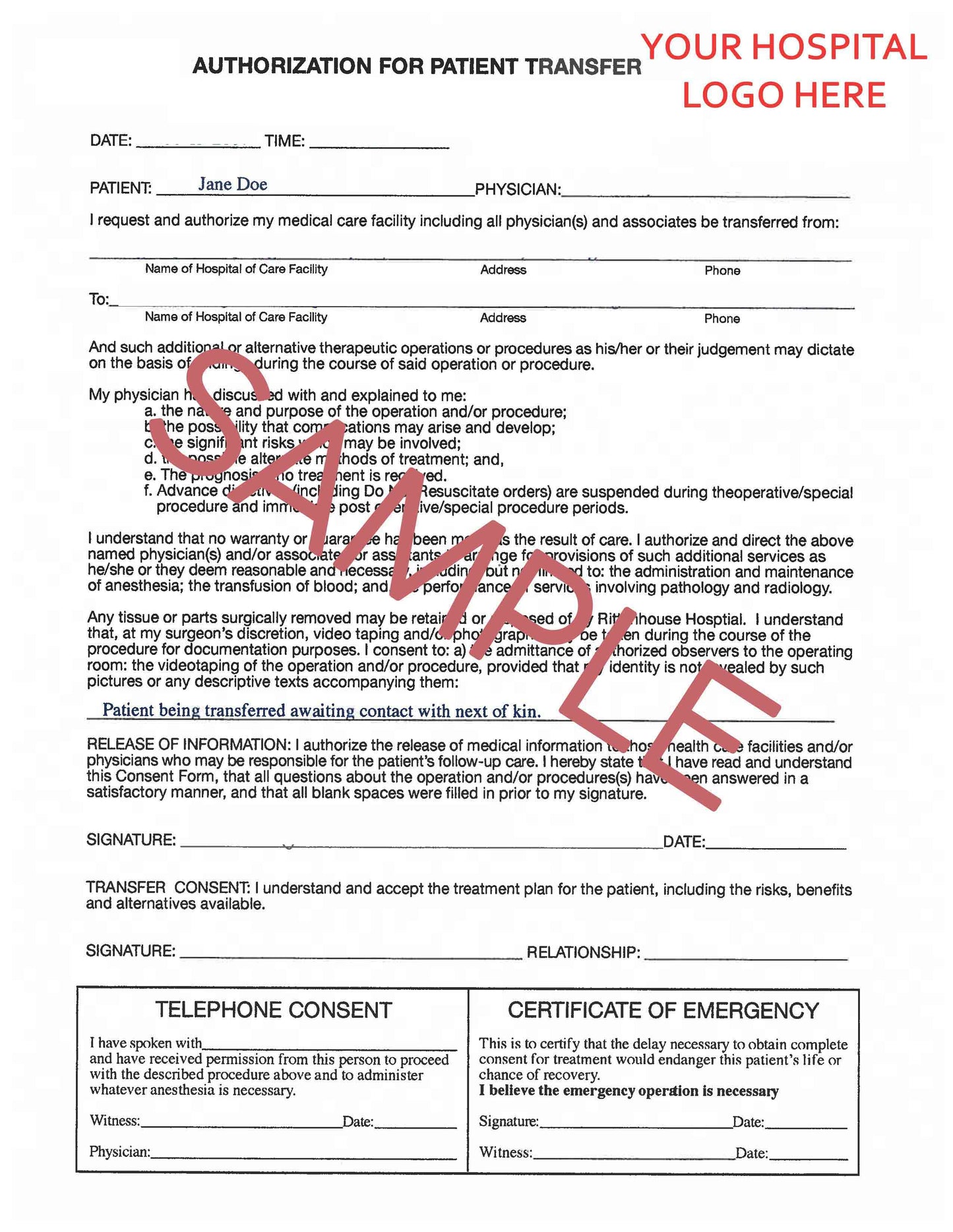 Code Blue Form (9 pages)