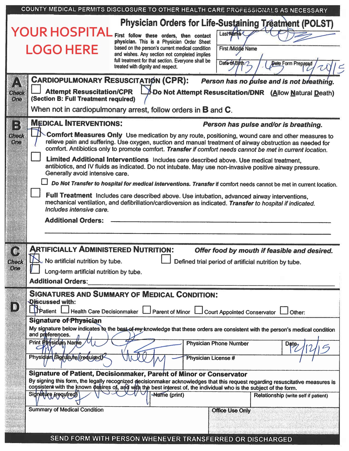Code Blue Form (9 pages)