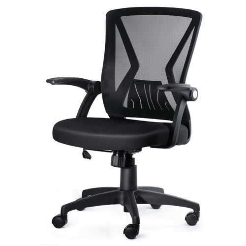 OFFICE CHAIR, BLACK MESH W/SWIVEL