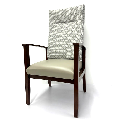 GUEST CHAIR, Hi-Back, Concrete Seat, Walnut
