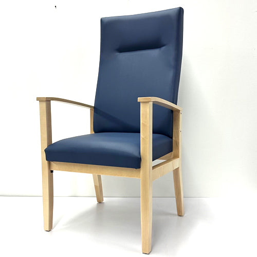 GUEST CHAIR, Hi-Back, Ocean Seat, Natural Wood