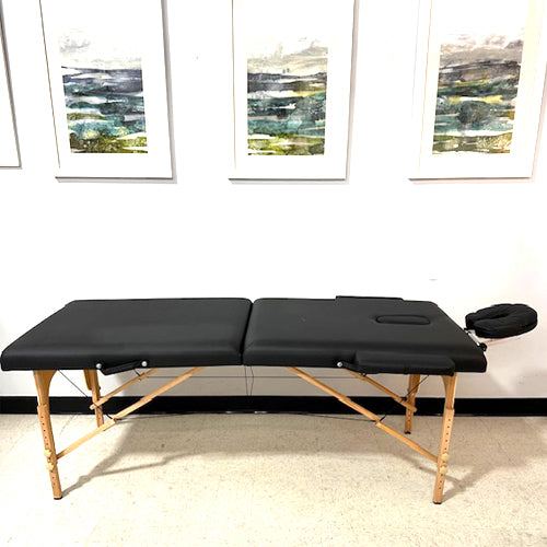 MASSAGE TABLE, Portable, Black w/ Face Hole, 72” x 28”