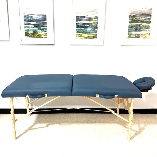 MASSAGE TABLE, Portable, Blue w/ Face Hole, 72” x 30”