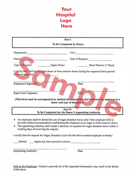 Organ Donor Form (4 pages)