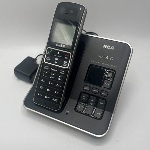 CORDLESS RCA PHONE, BLACK