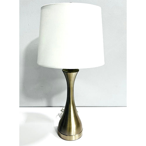 TABLE LAMP Brush nickel w/white Shade