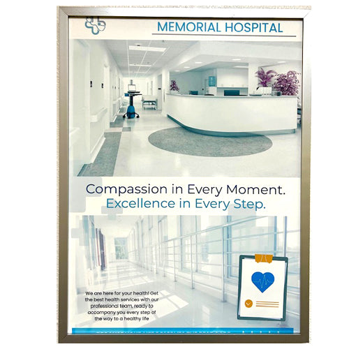 FRAMED POSTER -MEMORIAL HOSPITAL - CLEARED ART