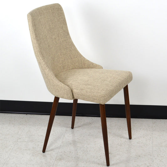 DINING CHAIR, TWEED/ WALNUT