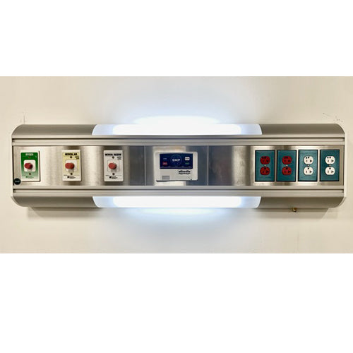 HOSPITAL HEADWALL, LIGHT TOP AND BOTTOM, 48”