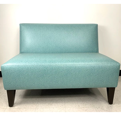 KWALU LOVE SEAT, TEAL DOT FABRIC