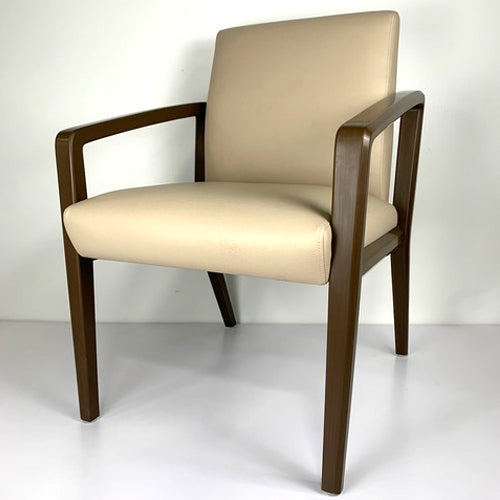 GUEST CHAIR, BEIGE/ WALNUT, MODENA SERIES