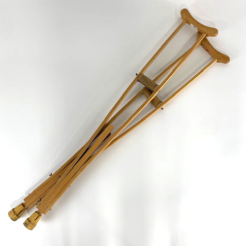 VINTAGE WOOD CRUTCH SET