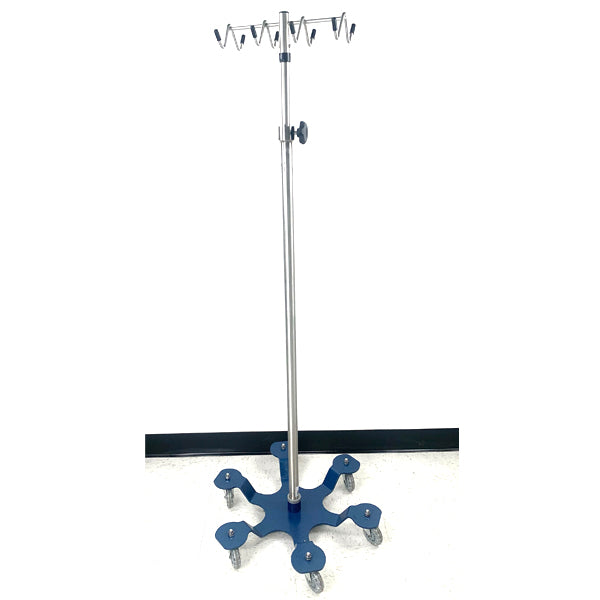 IV POLE, BLICKMAN, BLUE BASE- DRESSED