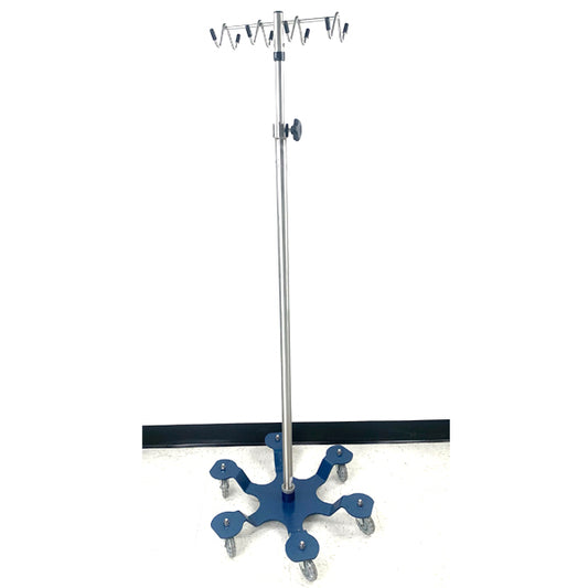 IV POLE, BLICKMAN, BLUE BASE- DRESSED