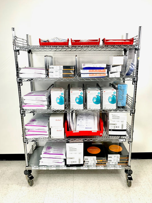 SUPPLY RACK, METRO, ROLLING- DRESSED