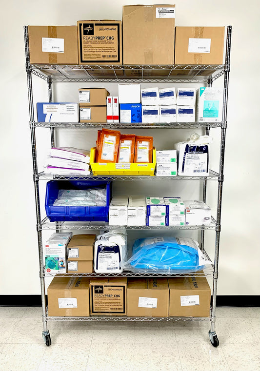 SUPPLY CART, METRO 48”, ROLLING- DRESSED