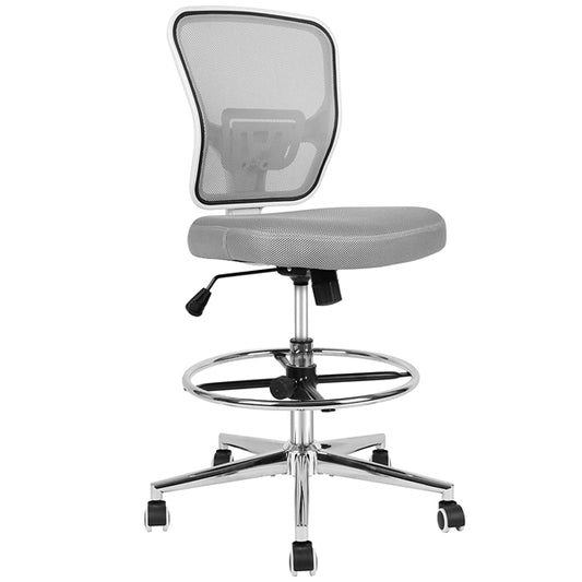 LAB STOOL, GREY W/ MESH BACK