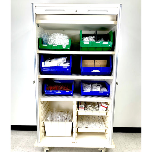 MASS MEDICAL STORAGE CABINET, 41”W, DRESSED
