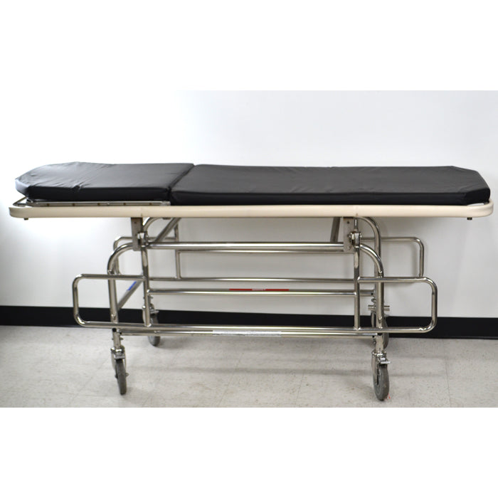 GENDROW STAINLESS STEEL TRANSPORT GURNEY W/ PAD