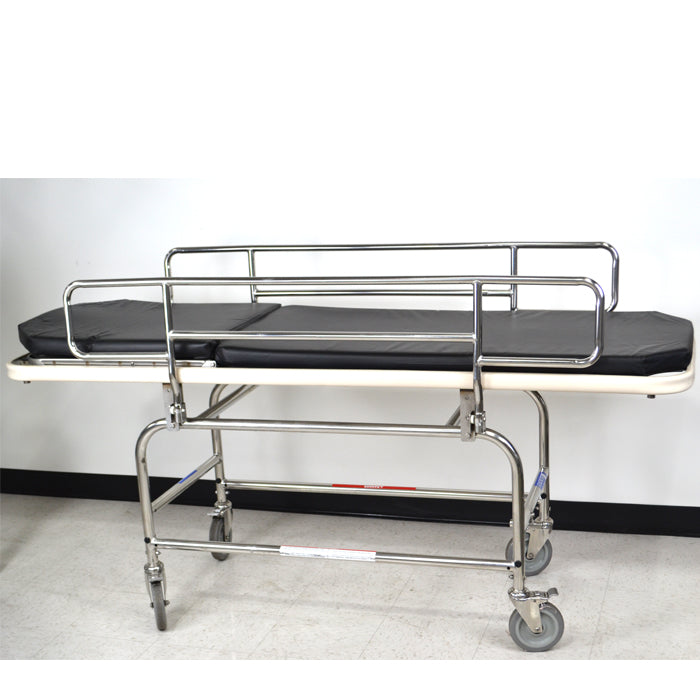 GENDROW STAINLESS STEEL TRANSPORT GURNEY W/ PAD