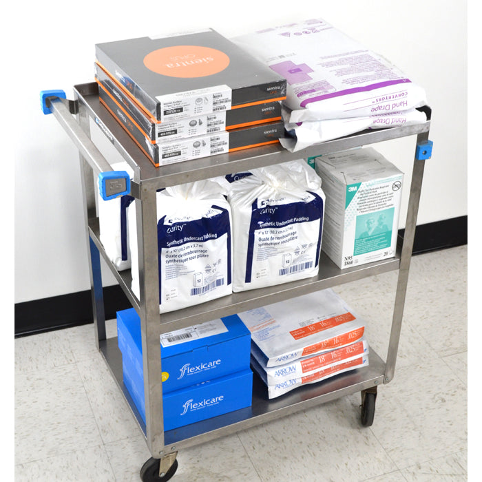 UTILITY CART, STAINLESS STEEL- DRESSED