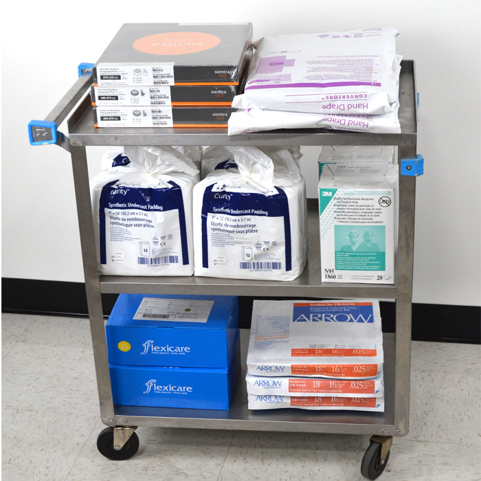 UTILITY CART, STAINLESS STEEL- DRESSED
