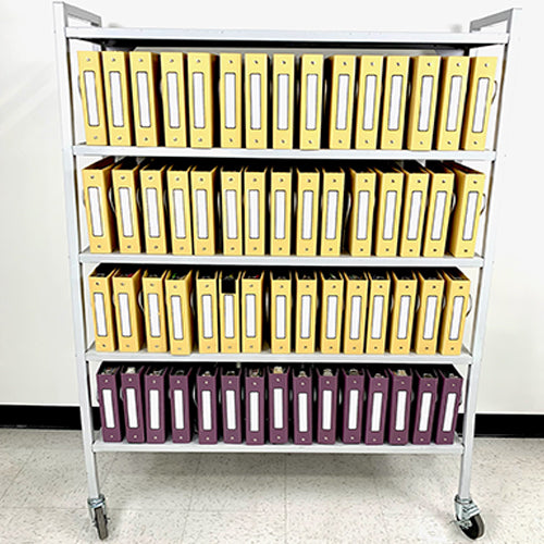 CARSTENS CUSTOMLINE ROLLING RACK WITH 60 BINDERS