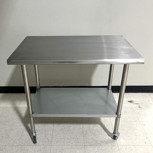 BACK TABLE, STAINLESS STEEL, 3'