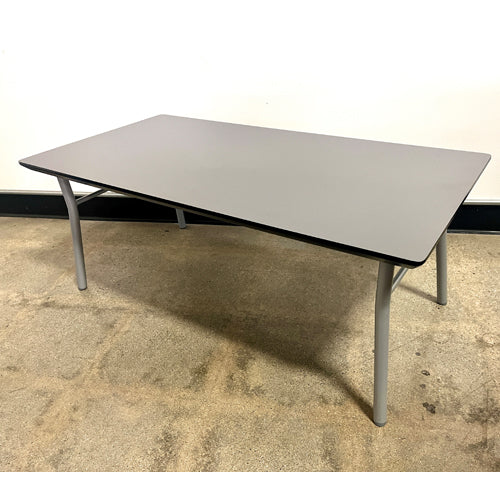 COFFEE TABLE, GREY TOP, METAL FRAME
