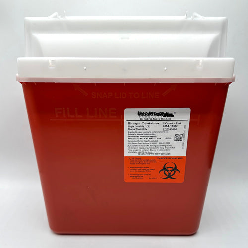 SHARPS CONTAINER - RED INSERT