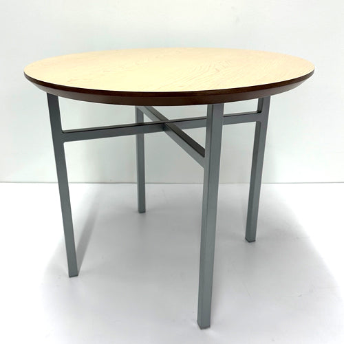 END TABLE, Round, Oak, Grey Frame