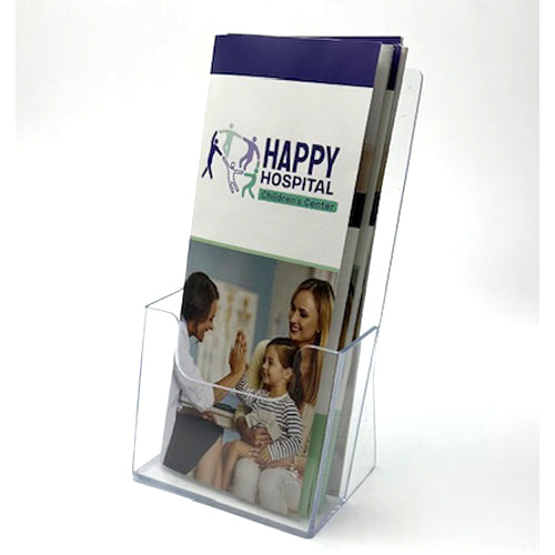 BROCHURE HOLDER - Table Top- dressed with 6 Cleared Brochures