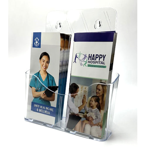 BROCHURE HOLDER - Table Top- dressed with 12 Cleared Brochures