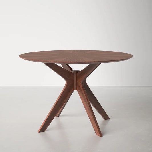 DINING TABLE, SOLID WALNUT, ROUND 47.5”