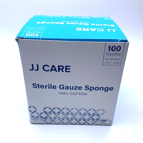 Gauze Pads, 4” X 4”,Sterile, Box of 100