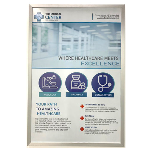 Framed poster “ WHERE HEALTHCARE MEETS” cleared