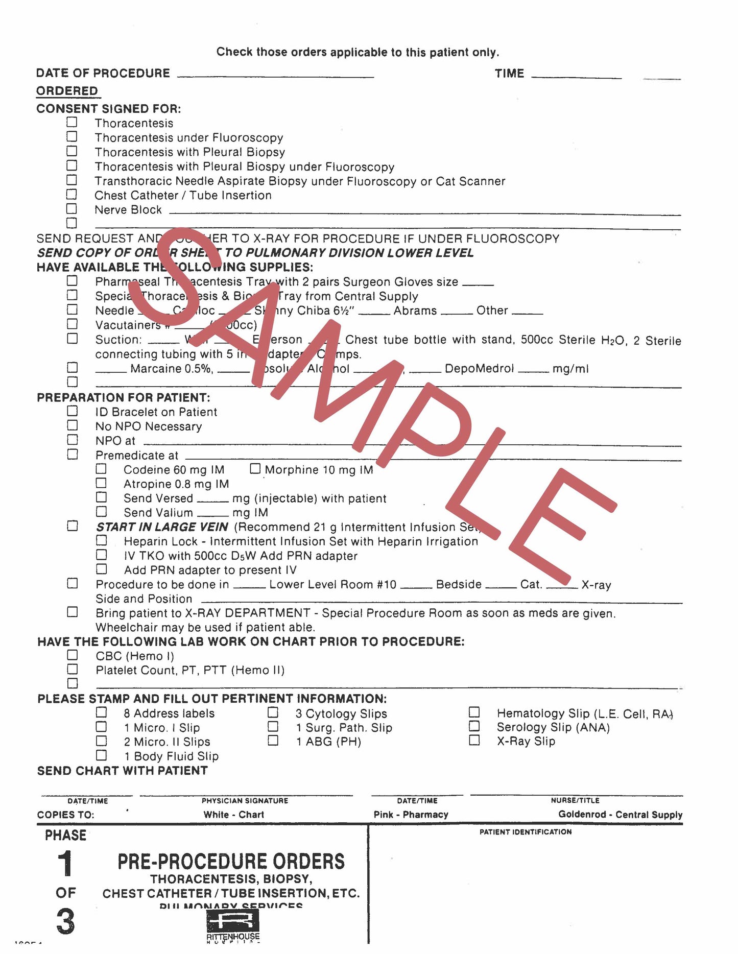 Radiology Request Form (2 pages)