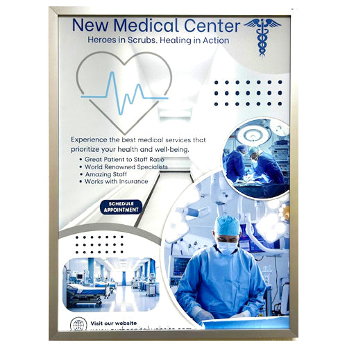 FRAMED POSTER -NEW MEDICAL CENTER - CLEARED ART