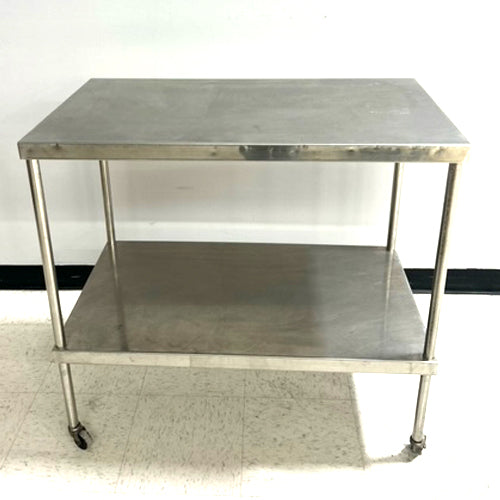 BACK TABLE, STAINLESS STEEL, 3'