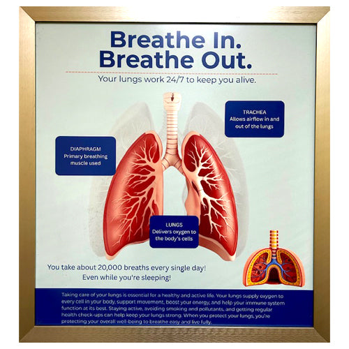 FRAMED POSTER -BREATHE IN BREATHE OUT - CLEARED ART