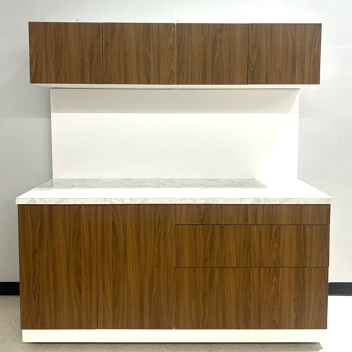 EXAM CABINET - 72” Dark Walnut Marble top