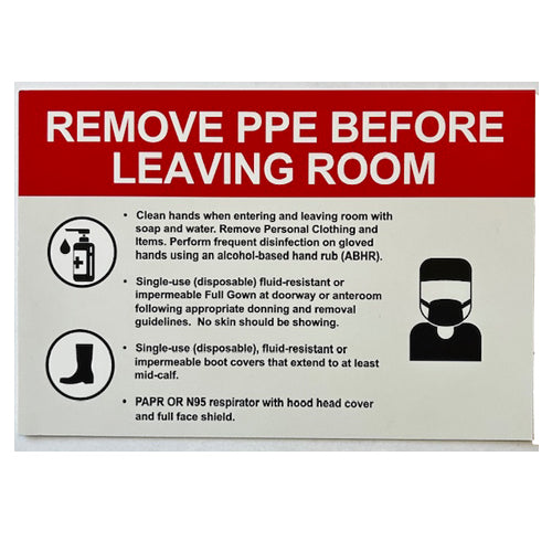 WALL SIGNAGE -REMOVE PPE