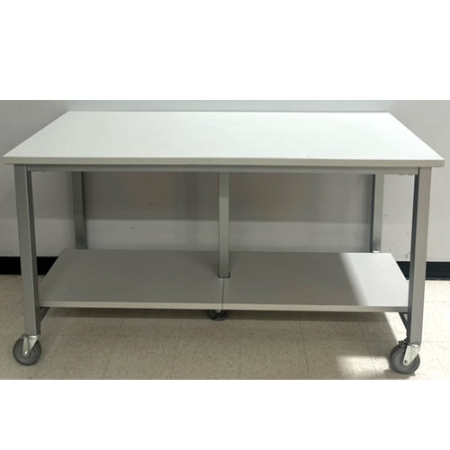 LAB TABLE, Grey rolling 72”x30”