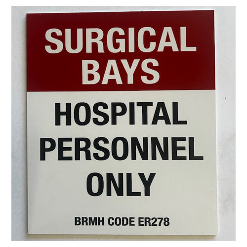 WALL SIGNAGE -SURGICAL BAYS