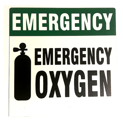 WALL SIGNAGE -EMERGENCY OXYGEN
