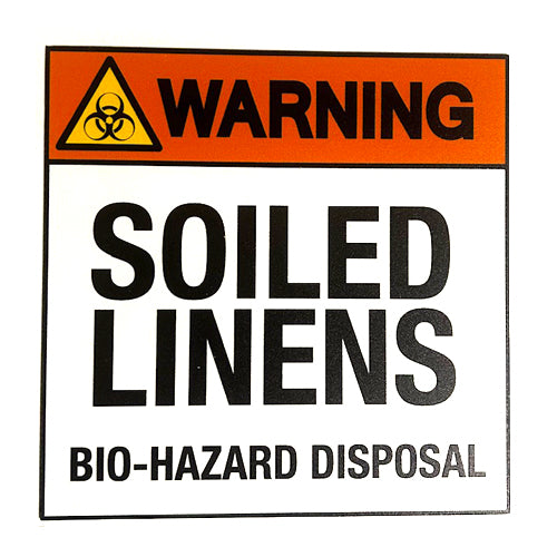 Soiled Linen Inlet. Sign WALL SIGNAGE – Heritage Props LA