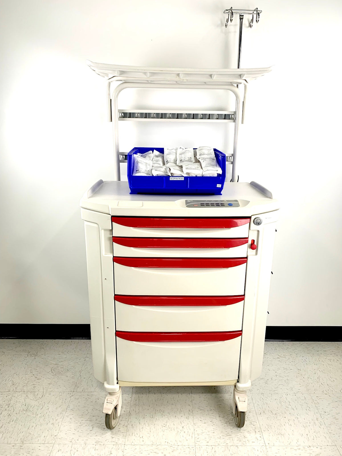 CRASH CART, METRO FLEXLINE, RED DRAWERS – Heritage Props LA