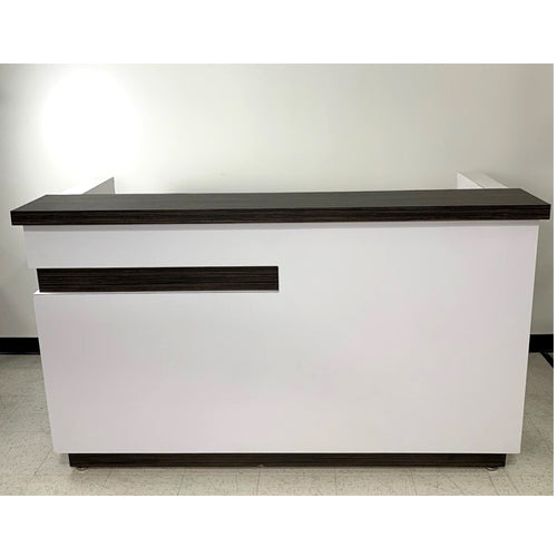 RECEPTION COUNTER, WALNUT/WHITE, 6’