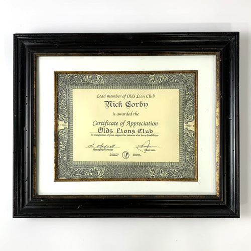 FRAMED DIPLOMA D